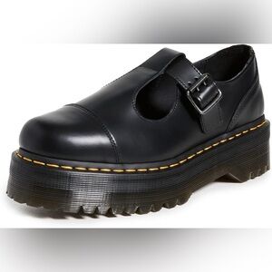 Doc Marten Bethan Black Platform Mary Jane Shoes 8